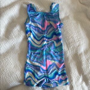 LIKE NEW Colorful Swirl Patterned Leotard